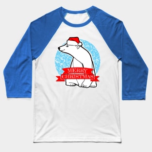 Merry Christmas Polar Bear Baseball T-Shirt